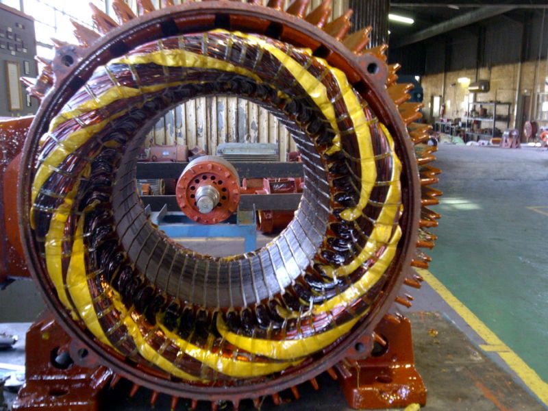 Stator mid-rewind